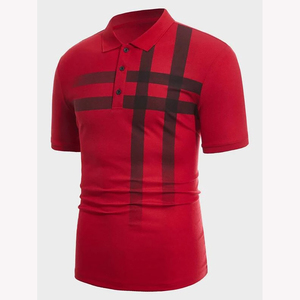T-shirt de golf à manches courtes pour hommes de qualité supérieure, impression numérique, logo frontal, service OEM, décontracté, respirant, été - Product Image 1