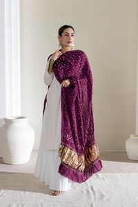 Ensemble de sari en coton dessiné à la main, réversible, traditionnel indien et pakistanais, pour mariage, longueur ras du sol, motif à pois multicolore pour femme - Product Image 4