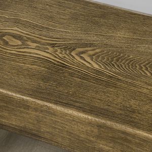 Nero naturale effetto legno rustico interno/esterno panca da giardino gambe in metallo per Patio parco ingresso prato letto fine letto panca - Product Image 2