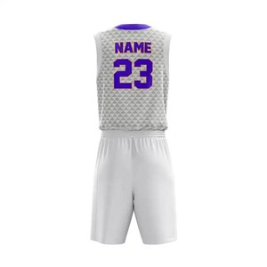 Ensemble d'uniformes de basket-ball personnalisés en couleur, 100% polyester, nouveau design imprimé, vêtements de sport pour le basket-ball, uniforme unisexe - Product Image 6