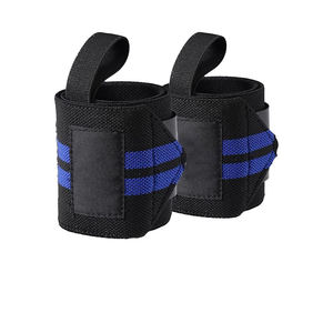 1 Par de Muñequeras Profesionales para Levantamiento de Pesas - Cierre de Gancho y Bucle 100% Nailon para Entrenamiento en Gimnasio y Crossfit - Product Image 1