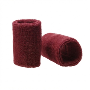 Bandeaux de poignet sportifs personnalisés en coton polyester éponge, écologiques, brodés, pour le fitness, la gym et le tennis - Product Image 1