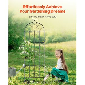 Catégorie de produit 2 paquets de treillis de jardin en métal antirouille 71x20 pouces Clôture et portail de support pour plantes grimpantes - Product Image 5