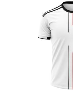 Camiseta Deportiva Personalizada de Poliéster y Elastano Blanca para Hombre, de Secado Rápido, Manga Corta, para Entrenamiento Atlético, Gimnasio, Transpirable, con Estampado Personalizado - Product Image 3