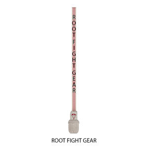 Nœud de sabre polonais en fil de bullion blanc, fait main, en matériau personnalisé, avec logo brodé en bullion, de la marque Root Fight Gear. - Product Image 1