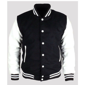 Plus Size Wholesale Custom Made Letterman Baseball College Team Woolen With <b>Leather</b> Sleeves Men's School Blank Varsity <b>Jackets</b> - Product Image 5