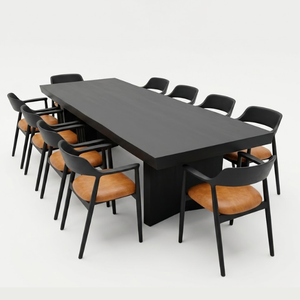 Ensemble de tables basses en bois massif avec mousse, design moderne et élégant, rotatif et écologique pour salon - Product Image 2