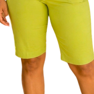 Women Golf Shirt Set Peplum Button Up Top and Biker Shorts Matching Two Piece OutfitGreen Linen Short Set Women Two Piece Button - Product Image 4