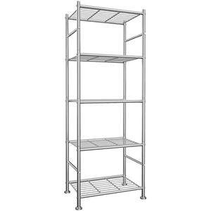 5-stöckiges Metall-Lagerregal 18 Zoll B x 12 Zoll T x 56 Zoll H, 750 lb Tragkraft, rostbeständiges Gestell - Product Image 1