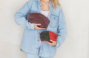 Sac cosmétique pratique voyage étanche maquillage cuir petite pochette compacte cadeau LCB-0039B - Product Image 3