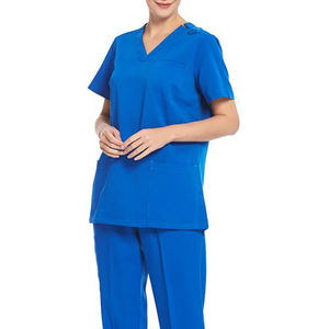 OEM Custom Logo Knitted Nurse <b>Uniform</b> <b>Scrubs</b> for Women Long Sleeve Hospital Use Breathable Comfortable Shirt Pants Set - Product Image 2