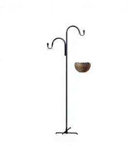Comedero para Pájaros de Hierro Vintage para Jardín, Personalizado, con Acabado Pintado en Negro, Soporte para Colgar Luces Solares y Macetas - Product Image 4