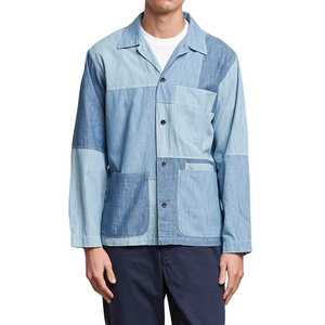 Gilet sans manches en toile à panneaux pour homme, vêtements d'extérieur d'automne, panneaux mixtes, couture décontractée, hauts urbains, vente en gros - Product Image 1