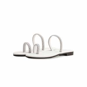 Pantoufles formelles blanches pour filles KD5592 - Product Image 3