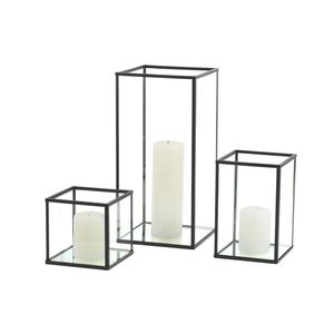 Home Decor Customised <b>Black</b> Table Top Outdoor Indoor Glass Candle Holder Farmhouse Floor & Event Decor <b>Lantern</b> - Product Image 1