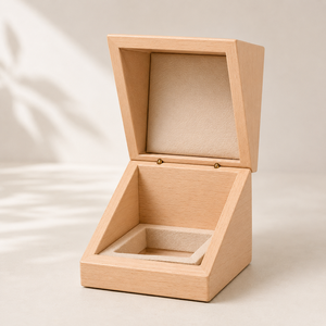 Boîte cadeau de luxe en bois de hêtre naturel personnalisée pour la présentation de bijoux, de parfums, de cosmétiques et de produits haut de gamme - Product Image 4