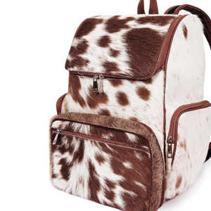 Mochila de cuero genuino para hombre y mujer, bolso escolar de piel de vaca para ordenador portátil, con cremallera, multifunción, capacidad de 20-35L - Product Image 6