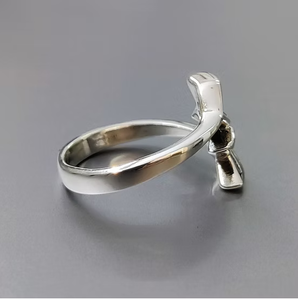Bague en argent sterling lisse avec motif flèche, bijoux de haute qualité pour la vente en gros par JAIPUR SILVER - Product Image 3