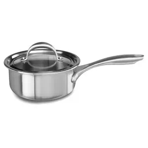 Casserole en acier inoxydable durable pour cuisinière à gaz et à induction, fond épais pour une cuisson fiable des soupes, des currys et des sauces - Product Image 5