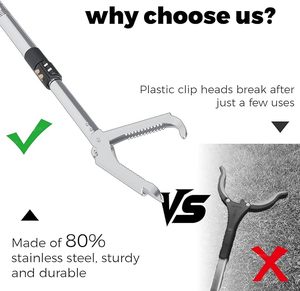 Heavy Duty Professional Snake <b>Grabber</b> Tongs Collapsible Catcher Stick Reptile Handling <b>Tool</b> Safe Rattlesnake Removal Equipment - Product Image 4