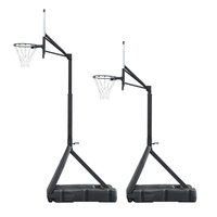 Support de panier de basket pliable sur mesure pour PC, 54 pouces, robuste, portable, hauteur réglable, but de basket extérieur jusqu'à 10 pieds, ANBOO