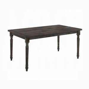 Weathered Grey Rectangular <b>Dining</b> <b>Table</b> with Stylish <b>Top</b> - Product Image 2