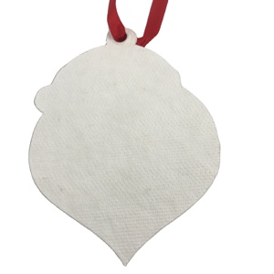 Adorno Biodegradable ecológico de pulpa de caña de azúcar, impresión UV Natural, ornamento de Navidad, árbol de Navidad, regalo 3D, etiqueta colgante de Papá Noel - Product Image 5