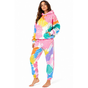 Ensemble de survêtement décontracté pour femme, personnalisé, 2 pièces, en molleton de coton, comprenant un sweat à capuche et un pantalon de jogging, idéal pour l'hiver - Product Image 1
