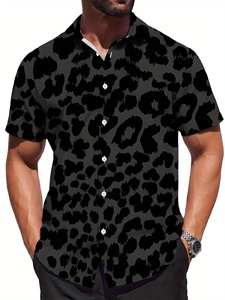 Camisetas para Hombre en Negro, Gris, Caqui y Beige, Corte Holgado, Manga Corta, Textura Acanalada, Casual, Cómodas para Uso Diario, Camisetas Masculinas al por Mayor - Product Image 2