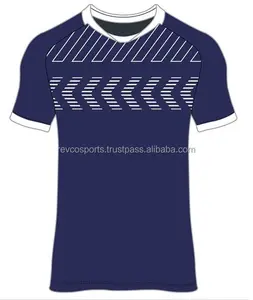 アメリカンフットボールジャージーカスタムデザイン昇華アメリカンフットボールマッチシャツネイビーブルーカラーアメリカンフットボールジャージー