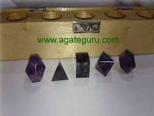 Cristal de quartz rose de qualité AAA, ensemble géométrique solide et sacré, pierre de guérison idéale pour la méditation et la guérison. - Product Image 3