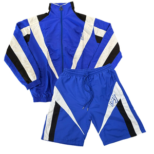 Nylon Streetwear Windbreaker Tracksuit Unisex Soft Shell Lightweight <b>Zip</b> Windproof 2 Piece Set Men Custom Logo Patchwork <b>Hooded</b> - Product Image 3