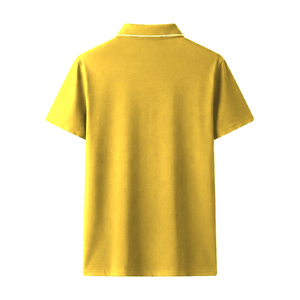 Polo Amarillo para Hombre, Manga Corta, Informal, de Algodón, para Golf, Verano, Deporte, Tenis, Transpirable, Uso Diario, Liso, Estilo Business - Product Image 2