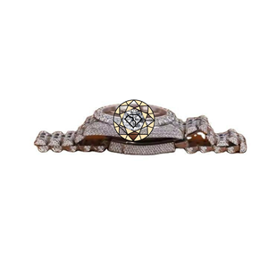 Montre de luxe Hip Hop US en acier inoxydable avec boîtier octogonal, édition limitée, logo personnalisé, style bling, vente en gros d'usine - Product Image 4