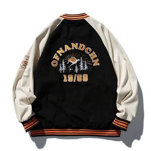 Custom Embroidered <b>Patchwork</b> Logo Letterman Varsity Men's Baseball <b>Jacket</b> with Stand Collar Hooded Design Winter Ready - Product Image 4