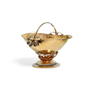Corbeille à fruits en fil d'or, en forme de feuille de lotus, en métal, pour comptoir, style nordique, décorative, avec poignée en feuille de fougère - Product Image 2