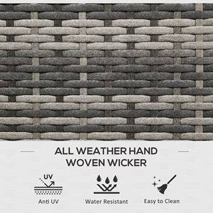 "Hydraulic Lift Wicker Deck Storage <b>Box</b> with Liner <b>for</b> Patio Pool <b>Garden</b> <b>Tools</b> Gray" - Product Image 5
