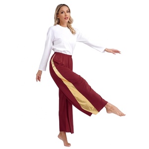 Womens thờ phượng khen ngợi trang phục khiêu vũ không tay ăn mặc với chân rộng quần bộ trang phục hiệu suất mặc đương đại khiêu vũ hiện đại - Product Image 4