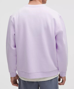 Premium Men's Heavyweight Cotton Fleece Sweatshirt Ribbed Trim Streetwear Crew Neck Design Custom OEM Branding Bulk Wholesale - Product Image 2