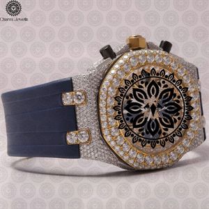 Reloj Mecánico Analógico para Hombre Charm Jewells, de Acero Inoxidable con Incrustaciones de Diamantes, Caja de 40 mm, Lujoso, con Fecha Automática - Product Image 2