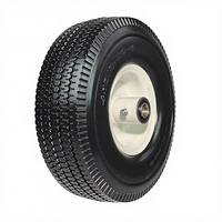 Rueda para Lavadora a Presión Caldwell FF350-4 de 10 Pulgadas, 3.50-4, Espuma de PU, Banda de Rodadura Dentada, Rodamientos Sellados de Precisión, Llanta de Acero/Plástico, Antipinchazos