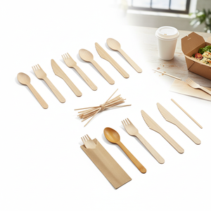 Cubiertos de Madera Natural con Bordes Pulidos y Lisos para Catering y Comida para Llevar, al Mejor Precio del Mercado, en Oferta - Product Image 1