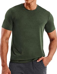 Men Crew Neck Short Sleeve 100% <b>Polyester</b> <b>T</b>-<b>Shirts</b> Casual Quick Dry Moisture Wicking Workout Dry Fit Athletic Running Swim <b>Shirt</b> - Product Image 1