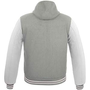 Men's Varsity <b>Jacket</b> <b>Mandarin</b> <b>Collar</b> Waterproof Canvas Winter College Letterman Front Logo Leisure Fashion Coat Stylish - Product Image 5