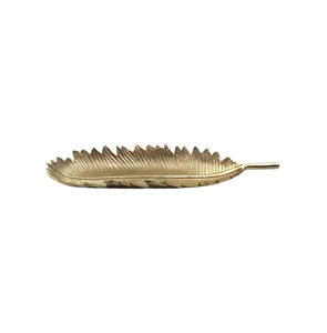 Highest Quality Leaf Dish Newest Design Aluminium Gold Color <b>Sweets</b> Serving Plate From Manufacturer In India - Product Image 6