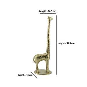 Giraffe Figurine Sculpture 36cm H X 8cm W X 16.5cm L Aluminum Handmade Modern Eco-Friendly Durable Tabletop Home Decor - Product Image 2