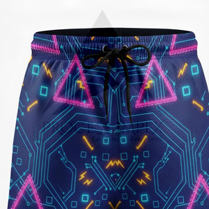 Shorts de Playa para Hombre con Estampado Geométrico, Secado Rápido, Poliéster, Cordón Ajustable, Casuales - Product Image 5
