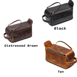 Personalized Dopp <b>Kit</b> Organizer Cosmetic <b>Shaving</b> Traveling <b>Kit</b> Bag Vintage Handmade Mens Genuine Leather Toiletry Bag - Product Image 6
