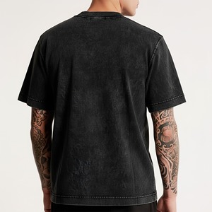 เสื้อยืดผู้ชายสไตล์ฮิปฮอปทรงโอเวอร์ไซส์ พิมพ์ลายดิจิทัล ผ้าคอตตอน 100% หนัก 180 กรัม แขนสั้น สีพื้น รุ่นใหม่ล่าสุด - Product Image 3