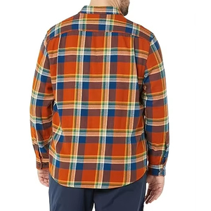 Chemises en flanelle pour hommes avec logo personnalisé OEM, manches longues, séchage rapide, prix de gros 2026 - Product Image 4